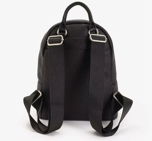 JACK WILLS Ladies Black PU Backpack with Zip Pockets