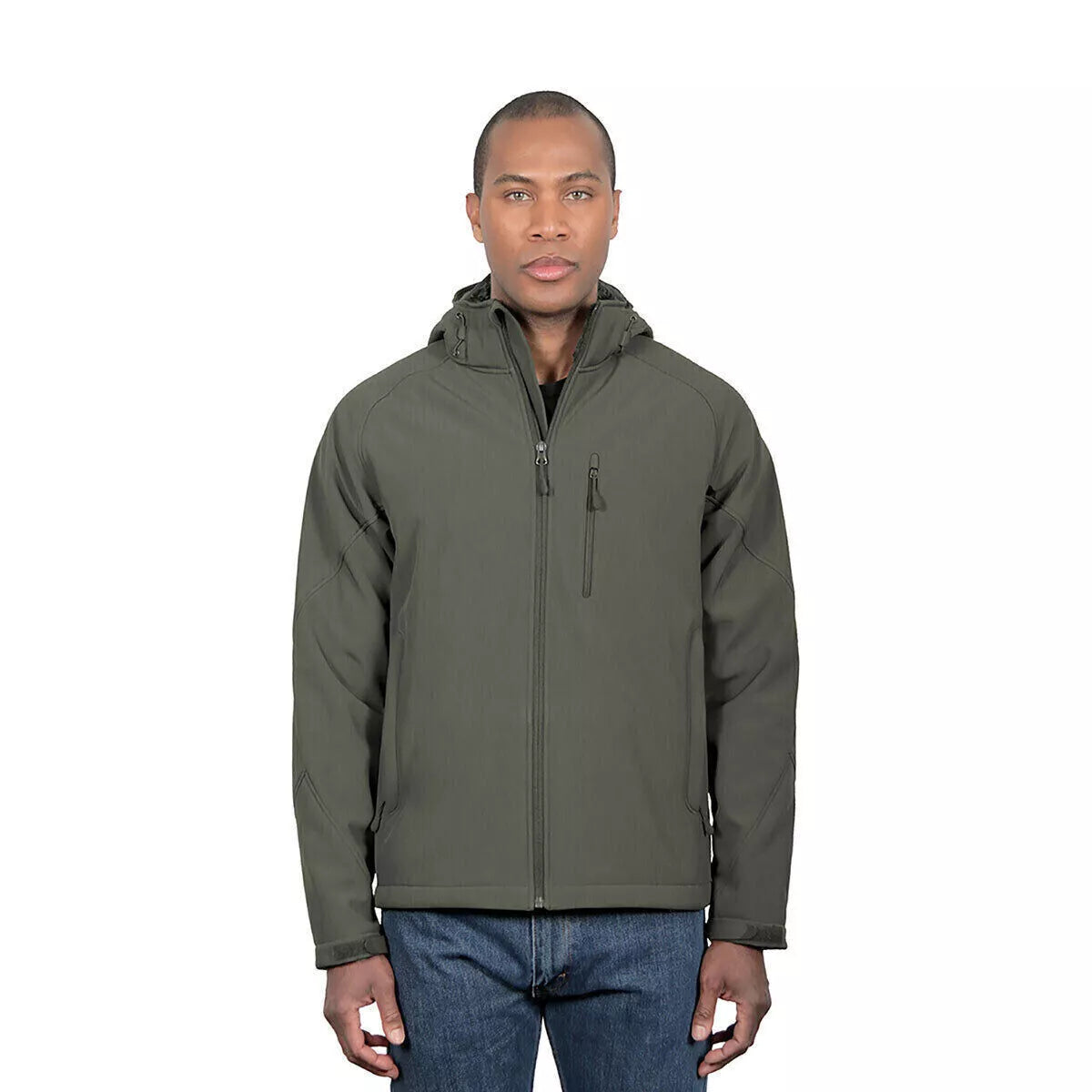 Kirkland - Signature Men's Sherpa Lined Softshell Detachable Hood
