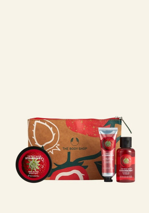 The Body Shop Zipper Juicy Strawberry Bag Gift Set