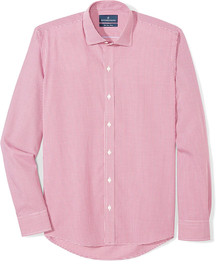 Buttoned Down - Men's Slim Fit Spread Collar Pattern Dress Shirt