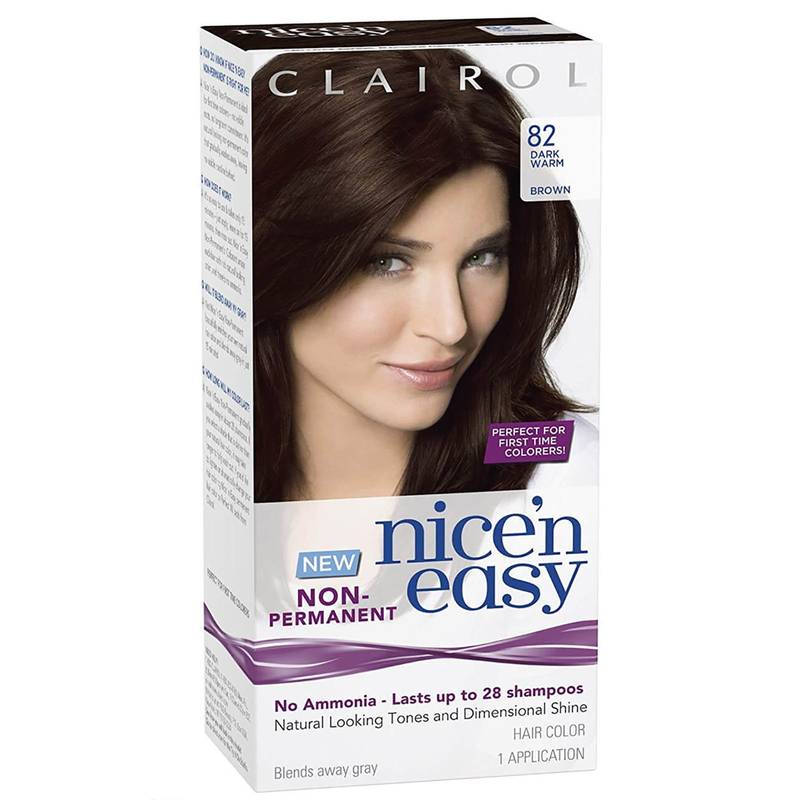Clairol Nice 'n Easy No Ammonia Hair Dye 82 Dark Warm Brown