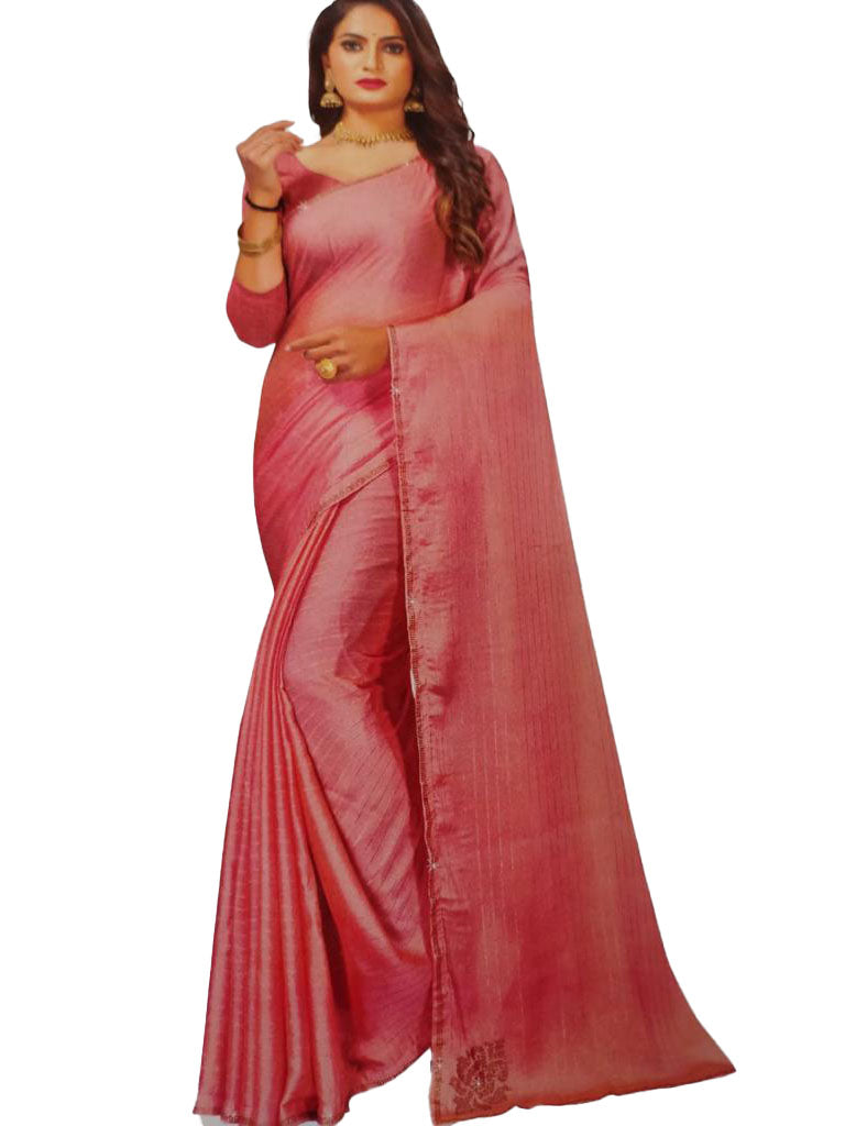 Georgette Saree with Lurex Strips