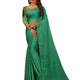 Green Georgette Saree with Lurex Strips