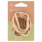 All Round Eco 12 Pack Large Flat Elastics Blonde