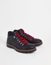 River Island Hiker Boots In Black