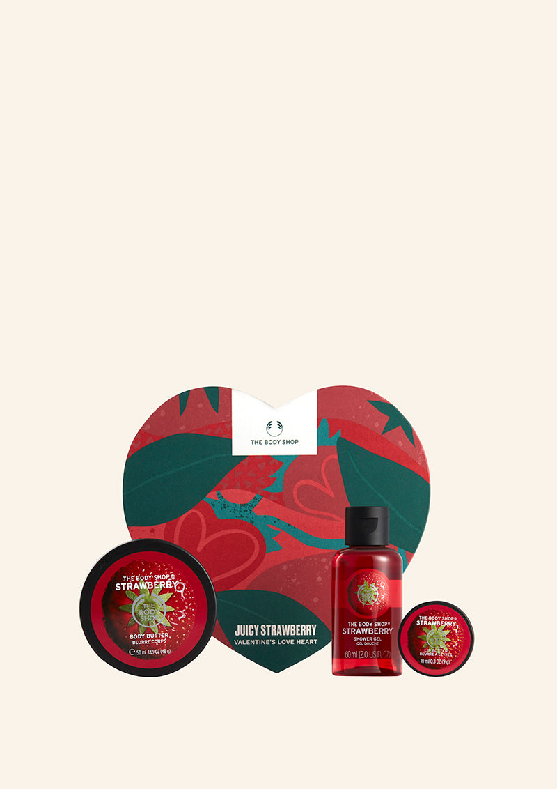 The Body Shop Juicy Strawberry Valentin's Love Heart Gift Set