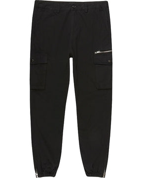 Black Slim Fit Cargo Trousers