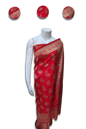 Red banarsi Saree