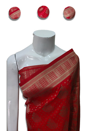 Red banarsi Saree