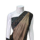 Brown cheetah border saree