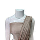 Brown Georgette Saree with Lurex Strips