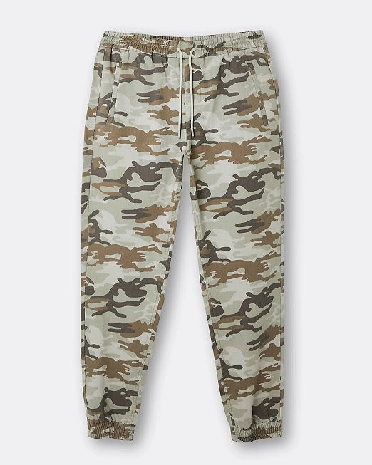 Green Skinny Fit Camo Cargo Trousers