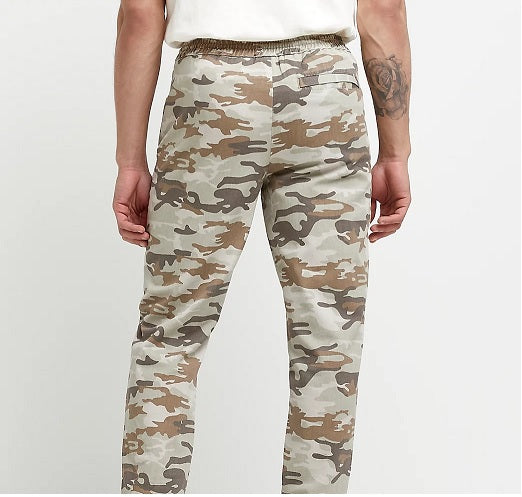 Green Skinny Fit Camo Cargo Trousers