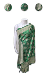 Green Round Pattern Saree