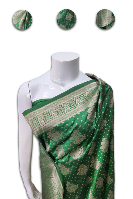 Green Round Pattern Saree