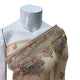 Light Peach Embroidery Silk Saree
