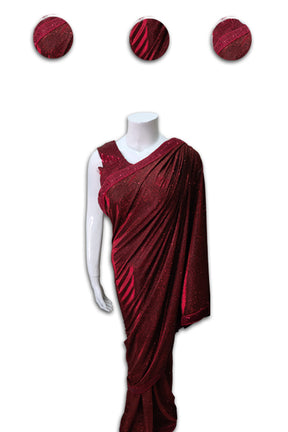 Maroon Fancy Plain Saree