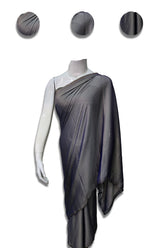 Georgette Matte Purple Full Plain Saree