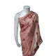 Peach Embroidery Silk Saree