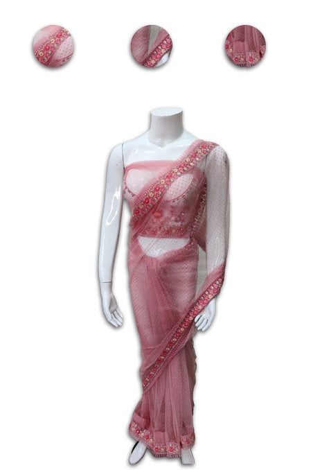 Pink Saree