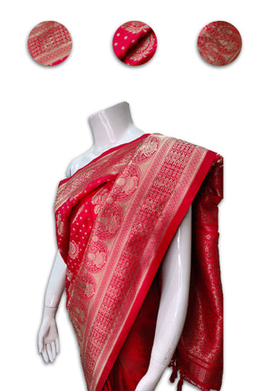 Red banarsi Saree